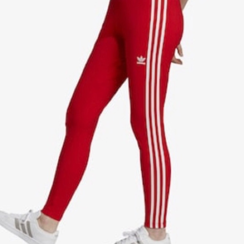 Adidas three stripe leggings